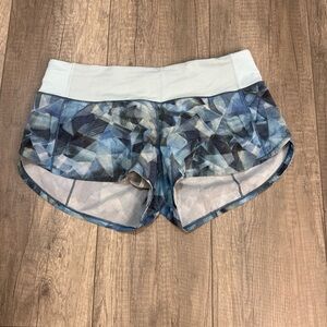 lululemon athletica Blue Geometric Athletic Shorts